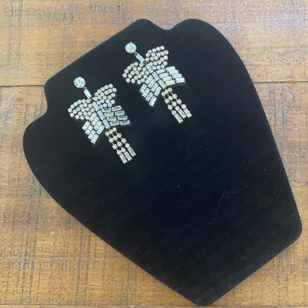 J. Crew Les Velvet Sparkle Crystal Earrings - Picture 4 of 7